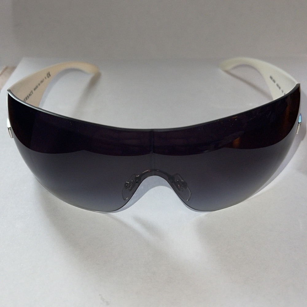 VERSACE Mod. 2054 Bronze and White Sunglasses with Versace Case and Lens Cloth
